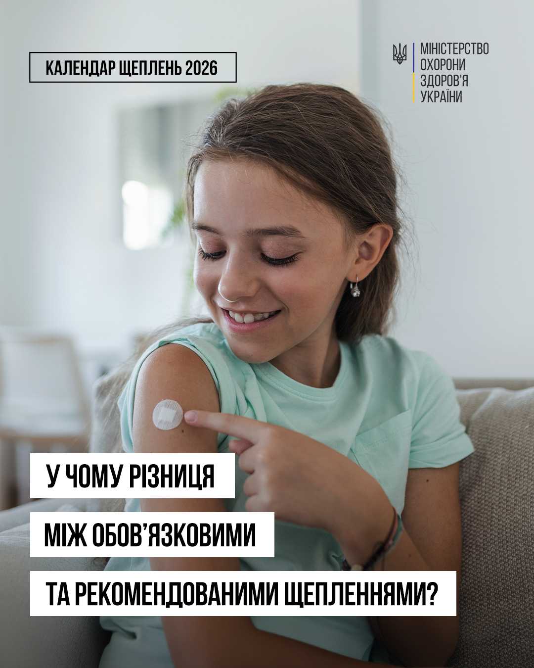 Поділ вакцин на обов’язкові  та рекомендовані